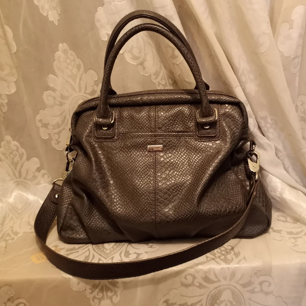 Thirty-one Jewell Bag Gray Vegan Leather Handbag